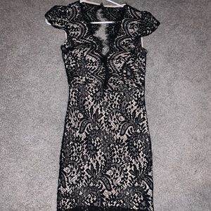 Windsor Black and cream Lace Formal Dress